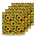 Sunflower Field ceramic coasters set of 4