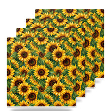 Sunflower Field ceramic coasters set of 4