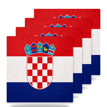 Croatia Flag Pride ceramic coasters set of 4