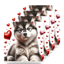 Siberian Husky ceramic coasters set of 4