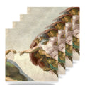 Creation Of Adam ceramic coasters set of 4