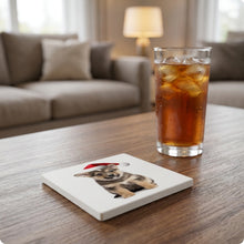 Swedish Vallhund Puppy ceramic coasters set of 4, lifestyle