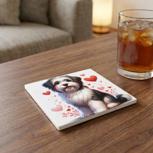 Havanese ceramic coasters set of 4, lifestyle