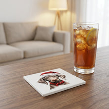 Weimaraner Puppy Drawing ceramic coasters set of 4, lifestyle
