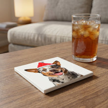 Australian Cattle Dog ceramic coasters set of 4, lifestyle