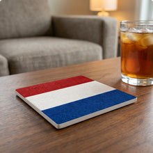 Netherlands Flag Pride ceramic coasters set of 4, lifestyle