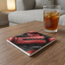 Boxing Gloves ceramic coasters set of 4, lifestyle
