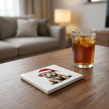 Glen of Imaal Terrier Puppy Drawing ceramic coasters set of 4, lifestyle