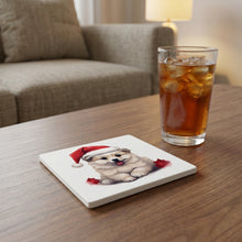 Komondorok Puppy Drawing ceramic coasters set of 4, lifestyle