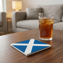 Scotland Flag Pride ceramic coasters set of 4, lifestyle