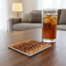 Snake Skin ceramic coasters set of 4, lifestyle
