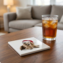 Saluki Puppy ceramic coasters set of 4, lifestyle