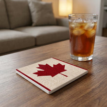 Canada Flag Pride ceramic coasters set of 4, lifestyle