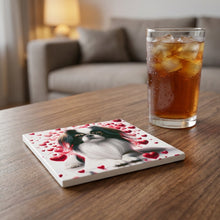 Japanese Chin ceramic coasters set of 4, lifestyle