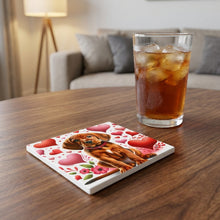 Rhodesian Ridgeback ceramic coasters set of 4, lifestyle