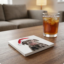 Neapolitan Mastiff ceramic coasters set of 4, lifestyle