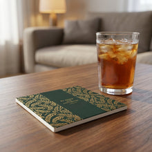 Joshua 1:9 ceramic coasters set of 4, lifestyle