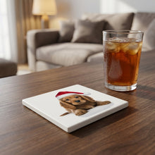 Cocker Spaniel Puppy ceramic coasters set of 4, lifestyle