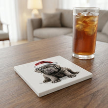 Neapolitan Mastiff Puppy Drawing ceramic coasters set of 4, lifestyle