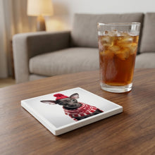 Xoloitzcuintli Puppy ceramic coasters set of 4, lifestyle