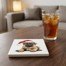 Bullmastiff Puppy Drawing ceramic coasters set of 4, lifestyle