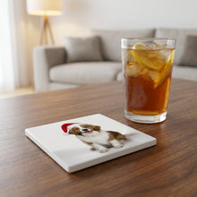 Kooikerhondje ceramic coasters set of 4, lifestyle