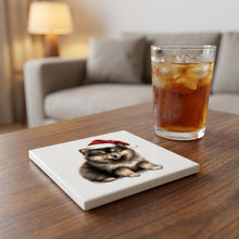 Finnish Lapphund Puppy Drawing ceramic coasters set of 4, lifestyle