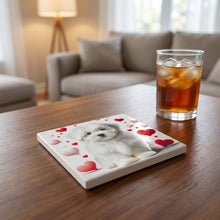 Maltese ceramic coasters set of 4, lifestyle