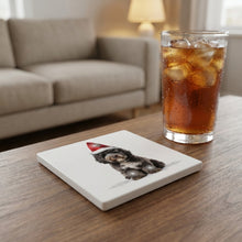 Belgian Laekenois ceramic coasters set of 4, lifestyle