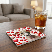 Italian Greyhound ceramic coasters set of 4, lifestyle