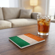 Ireland Flag Pride ceramic coasters set of 4, lifestyle