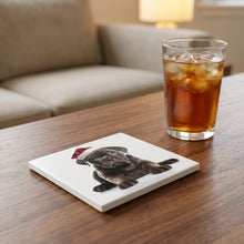 Cane Corso Puppy ceramic coasters set of 4, lifestyle