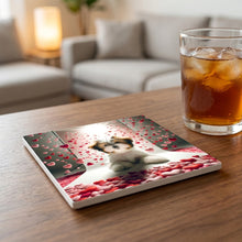 Havanese ceramic coasters set of 4, lifestyle