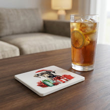 Azawakh Puppy Drawing ceramic coasters set of 4, lifestyle