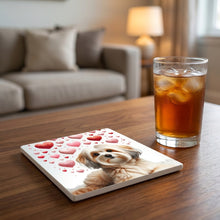 Havanese ceramic coasters set of 4, lifestyle