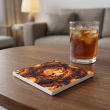 Halloween Bats ceramic coasters set of 4, lifestyle