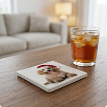 Poodle ceramic coasters set of 4, lifestyle
