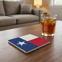 Texas State Flag ceramic coasters set of 4, lifestyle