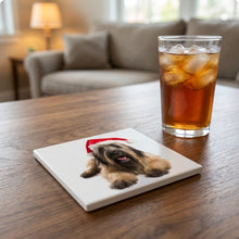 Briard ceramic coasters set of 4, lifestyle