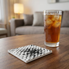 Polka Dot ceramic coasters set of 4, lifestyle