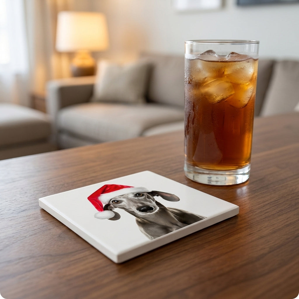 Sloughi ceramic coasters set of 4, lifestyle