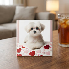 Maltese ceramic coasters set of 4, lifestyle