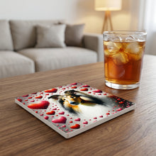 Collie ceramic coasters set of 4, lifestyle