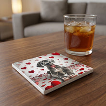 Great Dane ceramic coasters set of 4, lifestyle