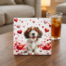 Havanese ceramic coasters set of 4, lifestyle