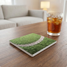 Tennis Ball ceramic coasters set of 4, lifestyle