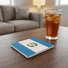 Guatemala Flag Pride ceramic coasters set of 4, lifestyle