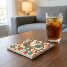 Retro Game Controller ceramic coasters set of 4, lifestyle