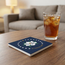 Mississippi State Flag ceramic coasters set of 4, lifestyle