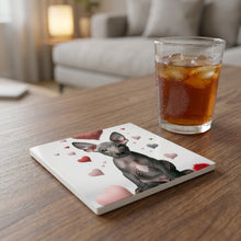 Xoloitzcuintli ceramic coasters set of 4, lifestyle